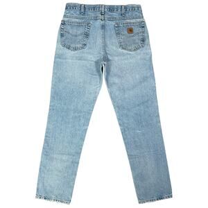 Vintage Carhartt Traditional Fit Faded Blue Jeans 36x34 Blue Denim Workwear